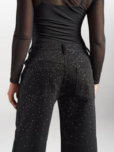 Starry Rhinestone Denim