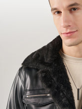 Faux Fur Padded Leatherite Jacket