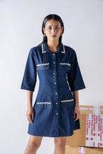 Embellished DENIM SHIRT DRESS