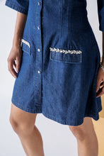 Embellished DENIM SHIRT DRESS