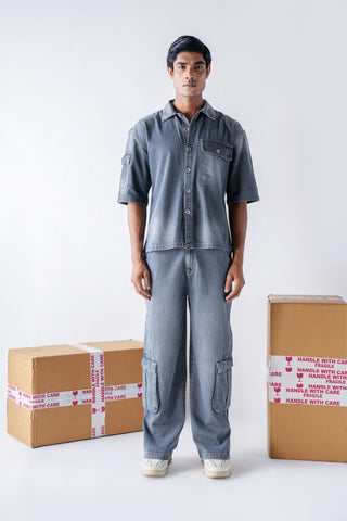 Striped Denim Heritage cargo pants