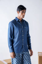 Tencel denim stictch line shirt