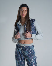 Metal Mist Cropped Hoodie Denim Jacket